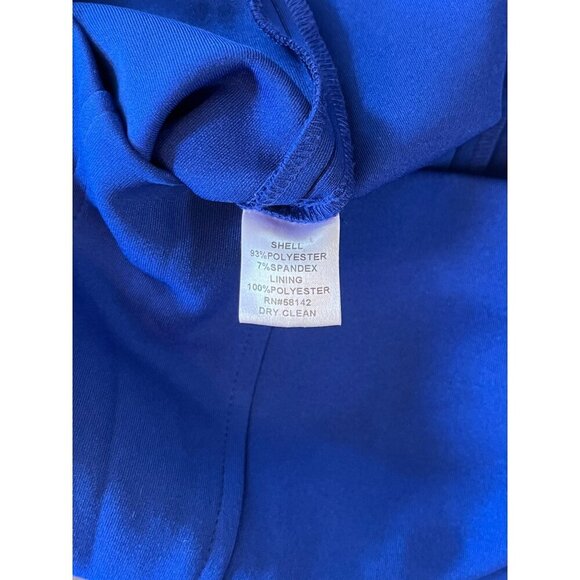 Maggy London Blue Cap Sleeve Shift Dress With Keyhole And Back Zipper Lined - Picture 8 of 10